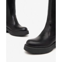 STIVALI NEROGIARDINI DONNA IN PELLE GUANTO NERO TR PULA I411986D/100