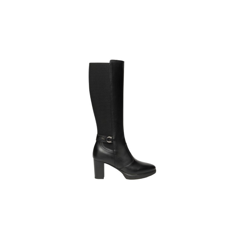 STIVALI NEROGIARDINI DONNA GUANTO NERO ELASTICO NERO PU.LESINA TACCO 7CM  I514600D/100
