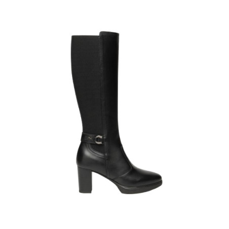 STIVALI NEROGIARDINI DONNA GUANTO NERO ELASTICO NERO PU.LESINA TACCO 7CM  I514600D/100