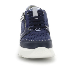 SNEAKERS STONEFLY DONNA SPOCK 47 ZIP SUE/NAP/LAMINATED DARK DENIM/STERLING MTL 223579 EC0