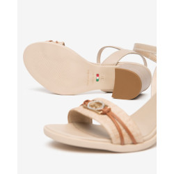 SANDALO CON TACCO NEROGIARDINI DONNA T.PAGLIA FRESH 01/S  TAMIGI LINO TR AULLA NATURALE TACCO 5,5CM E615881D/420