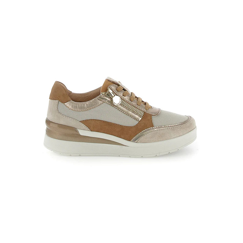 SNEAKERS STONEFLY DONNA CREAM 52 ZIP SUE/TEX GOAT BROWN/STEAM GRAY 220740 9YO