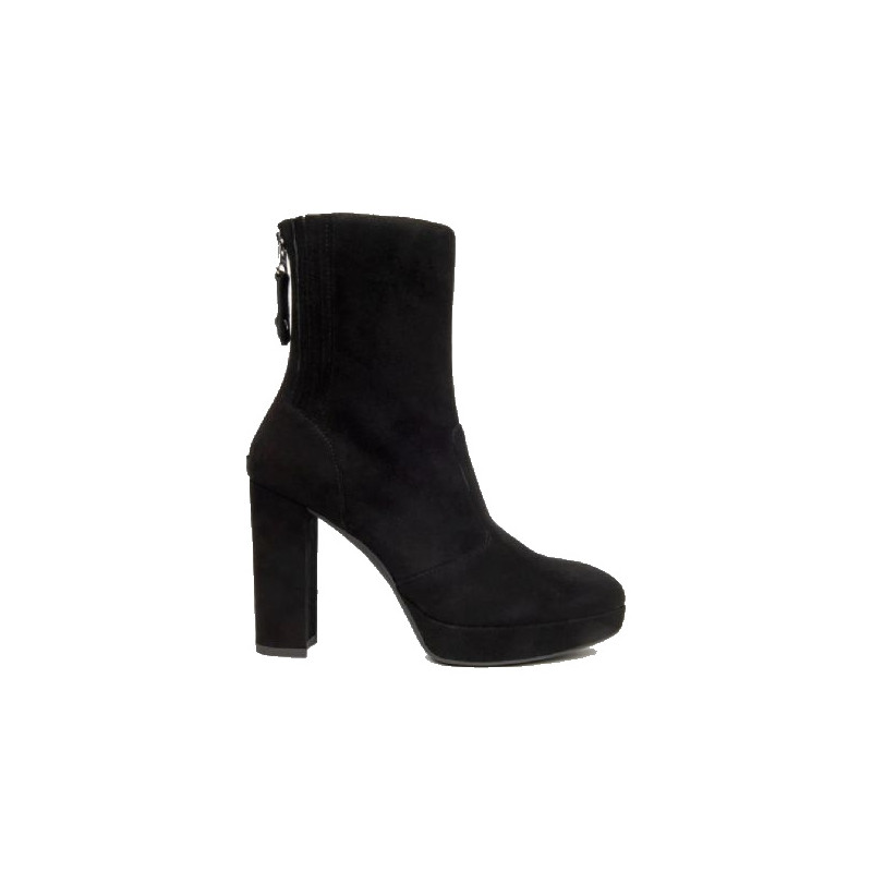 TRONCHETTI DONNA IN CAMOSCIO NERO TACCO 10 CM NEROGIARDINI I117260DE/100