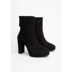 TRONCHETTI DONNA IN CAMOSCIO NERO TACCO 10 CM NEROGIARDINI I117260DE/100