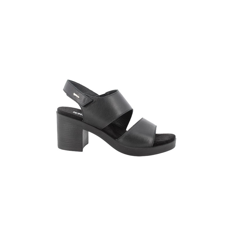 SANDALO CON TACCO IGI&CO DONNA NAPPA SOFT NERO TACCO 6,8CM 5676300