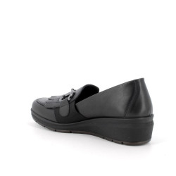 MOCASSINI ENVAL SOFT DONNA IN PELLE NERO ZEPPA 4,1CM 6763200