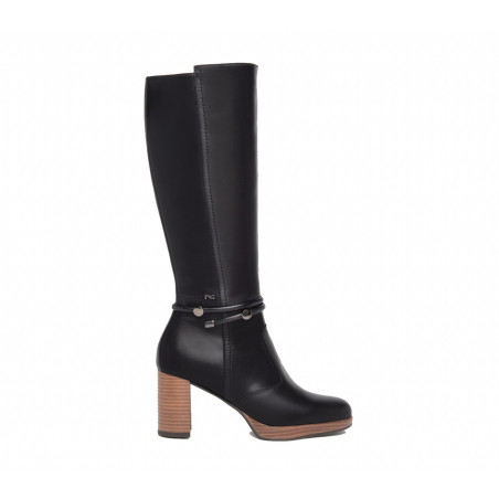 STIVALI CON TACCO NEROGIARDINI DONNA IN PELLE NERO TACCO 7,5CM I308880D/100