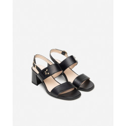SANDALI CON TACCO NEROGIARDINI DONNA NAPPA PANDORA NERO TPU FEN NEROTACCO ,CM  E410241D/100