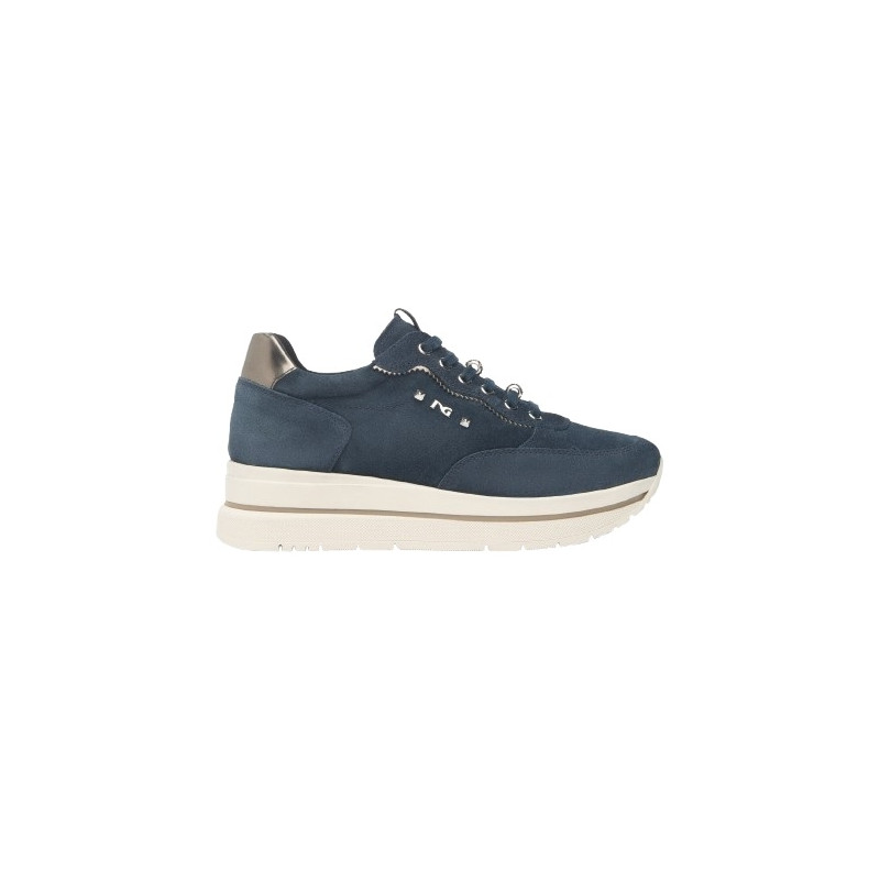 SNEAKERS CON ZEPPA NEROGIARDINI DONNA VELOUR INCANTO 225 T.BRILL ANTRACITE TR CORVARA KENNEDY I514105D/207