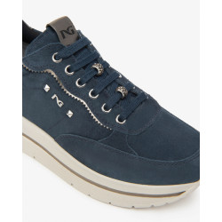 SNEAKERS CON ZEPPA NEROGIARDINI DONNA VELOUR INCANTO 225 T.BRILL ANTRACITE TR CORVARA KENNEDY I514105D/207