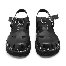 SANDALO SABOT CULT DONNA ZIGGY 4287 LOW W LEATHER BLACK CLW428700