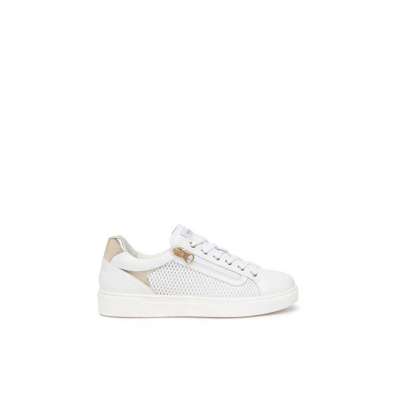 SNEAKERS NEROGIARDINI DONNA SKIPPER BIANCO SKIPPER BIANCO T.BRILL PLATINO TR MALAGA E615252D/707