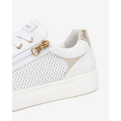 SNEAKERS NEROGIARDINI DONNA SKIPPER BIANCO SKIPPER BIANCO T.BRILL PLATINO TR MALAGA E615252D/707