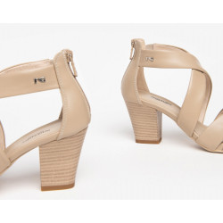 SANDALI CON TACCO NEROGIARDINI DONNA TAMIGI SABBIA GOMMA VIENNA E307510D/410