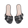 CIABATTE DONNA SANDY 12 - SLIPPER CALF BLACK SA6157P010222222