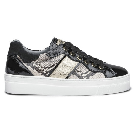 SNEAKERS NEROGIARDINI DONNA NERO ROCK SAND PLATINO I013232D/100