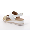 SANDALO CON ZEPPA IGI&CO DONNA PELLE SINTETICA BIANCO/ORO 5685422
