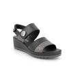 SANDALO CON ZEPPA IGI&CO DONNA NAPPA SOFT NERO 3666100