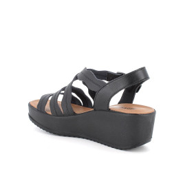 SANDALO CON ZEPPA IGI&CO DONNA PELLE SCIROCCO NERO 5668500