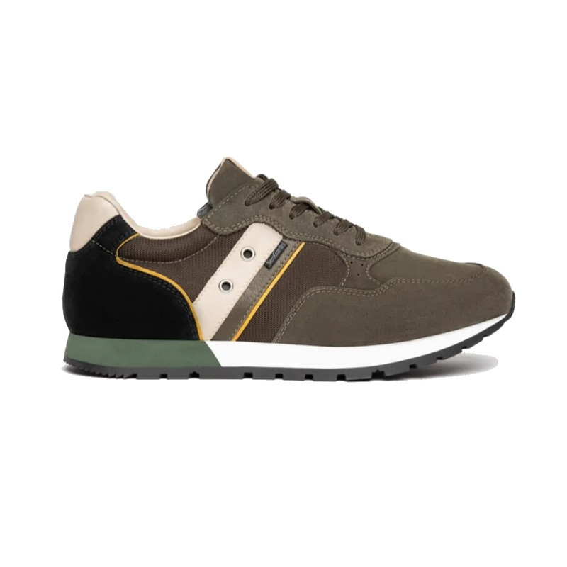 SNEAKERS NEROGIARDINI UOMO CAMOSCIO COLORADO BOSCO TOMAIA DALLAS OLIVA SAUVAGE IVORY I202520U/503