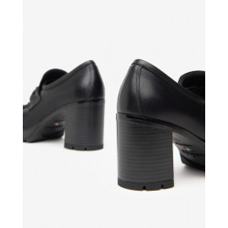 MOCASSINI NEROGIARDINI DONNA GUANTO NERO TR PONZA TACO 8CM I411432D/100