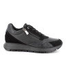 SNEAKERS DONNA NERO IN PELLE ZIP+LACCI 6672500