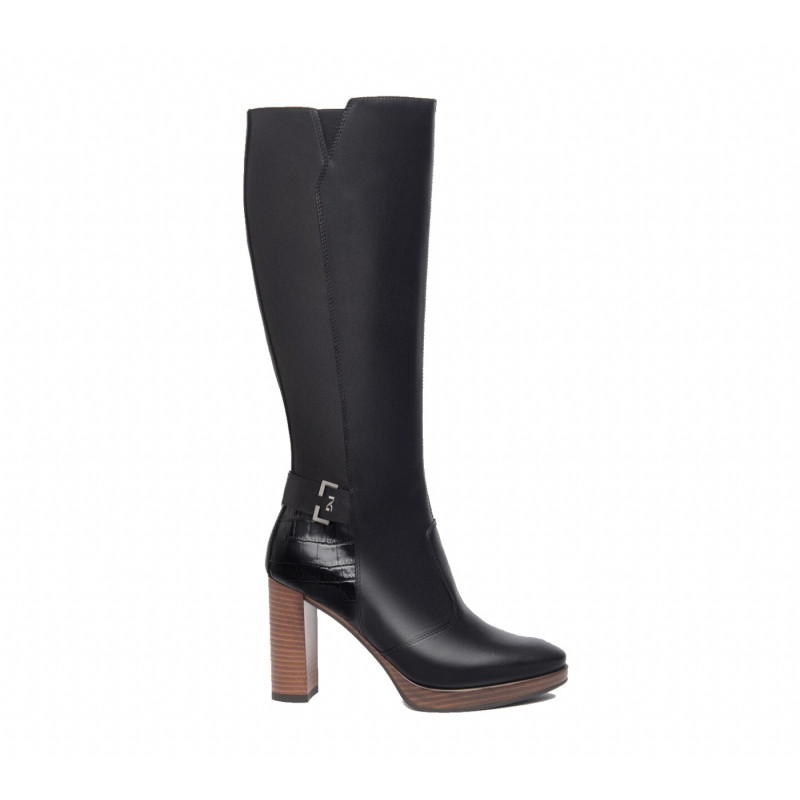 STIVALI CON TACCO NEROGIARDINI DONNA IN PELLE NERO TACCO 9,5 CM  I308920D/100