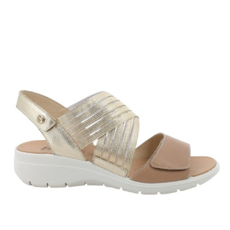 SANDALO CON ZEPPA ENVAL SOFT DONNA CAPRA TAMPONATA CORDA 7777122