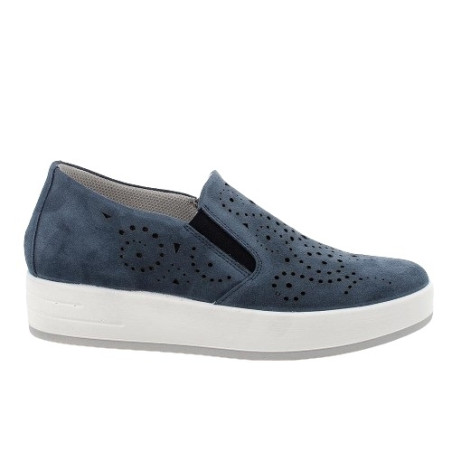 SNEAKERS SLIP-ON IGI&CO DONNA SCAMOSCIATO/TESSUTO BLU 5657311 1