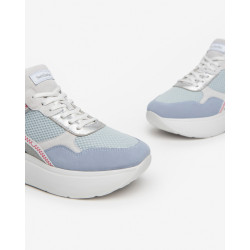 SNEAKERS NEROGIARDINI DONNA VELOUR FIORDALISO  CELESTE 182 ETOILE ARGENTO VELOUR E409820D/623
