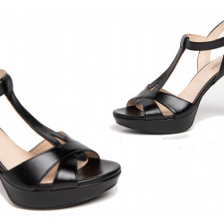 SANDALI CON TACCO NEROGIARDINI DONNA NAPPA PANDORA NERO TPU CASERTA DAMA NERO TACCO 10CM E307230DE/100