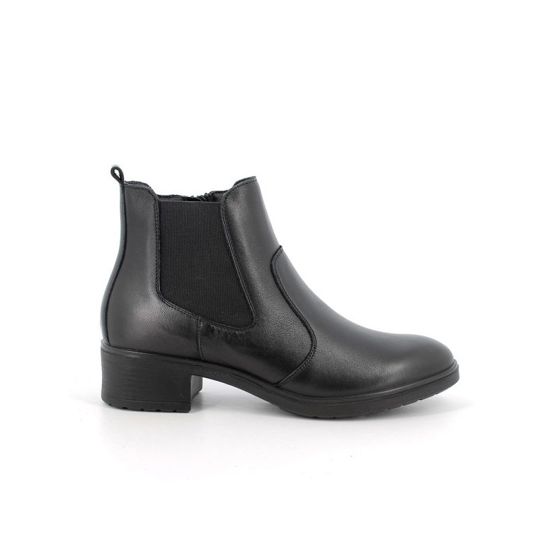 STIVALETTI ENVAL SOFT DONNA NERO ELASTICO E ZIP LATERALE TACCO 4,5CM 6750200