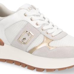 SNEAKERS LIU JO DONNA AMAZING 43 BIS - SNEAKER COW SUEDE/MESH WHITE BA6031PX02701111