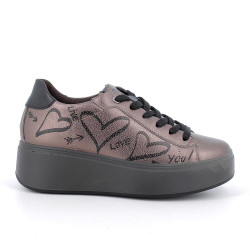SNEAKERS IGI&CO DONNA IN PELLE BRONZO CUORI 6671900