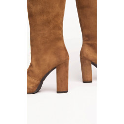 STIVALE CON TACCO NERO GIARDINI DONNA VELOUR MALTO I117262DE/339