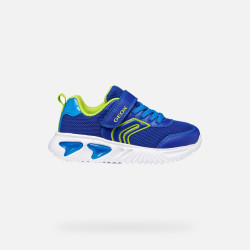 SNEAKERS GEOX BAMBINO JUNIOR J ASSISTER B. C - MESH+DBK STA ROYAL/LIME J45DZC 014CE C4344
