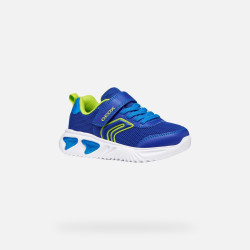 SNEAKERS GEOX BAMBINO JUNIOR J ASSISTER B. C - MESH+DBK STA ROYAL/LIME J45DZC 014CE C4344