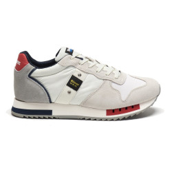 SNEAKERS BLAUER UOMO S3QUEENS01/MES-QUEENS01-WHITE/RED/NAVY