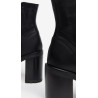 TRONCHETTI  NEROGIARDINI DONNA IN PELLE NERO ZIP TACCO 9CM I308981D/100