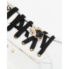 SNEAKERS  NEROGIARDINI DONNA CILE BIANCO GUANTO NERO T.BRILL PLATINO  TR GONZAGA I514171D/707