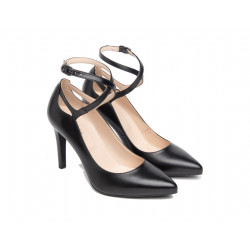 DECOLLETE' NEROGIARDINI DONNA IN PELLE NERO I308611DE/100