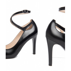 DECOLLETE' NEROGIARDINI DONNA IN PELLE NERO I308611DE/100