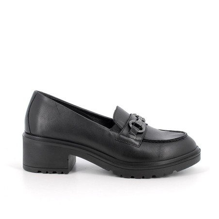 MOCASSINI IGI&CO DONNA IN PELLE NERO CON TACCO 4,5CM 6651300
