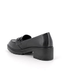 MOCASSINI IGI&CO DONNA IN PELLE NERO CON TACCO 4,5CM 6651300