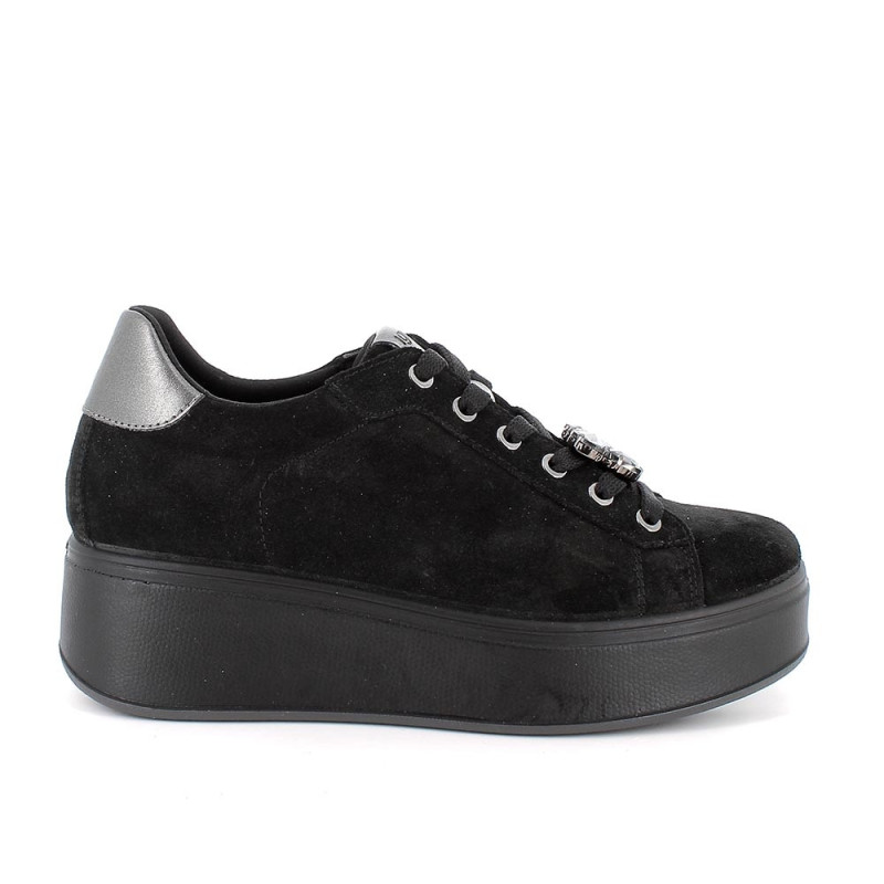 SNEAKERS CON ZEPPA IGI&CO DONNA SCAM.SUPER10/12 NERO 8671255