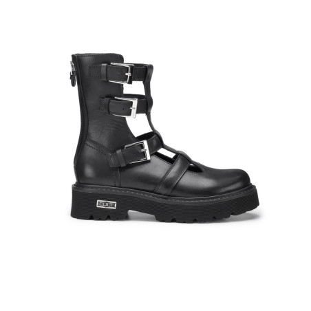 STIVALETTI ANFIBIO CULT DONNA SLASH 4437 MID W LEATHER BLACK CLW443700