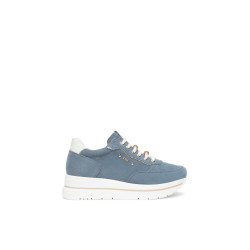 SNEAKERS NEROGIARDINI DONNA VELOUR AVIO VELVET OSSO T.BRILL PLATINO  TR CORVARA E615200D/203