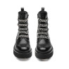 ANFIBIO CULT DONNA SLASH 4583 MID W LEATHER BLACK/SILVER CHAIN CLW458300