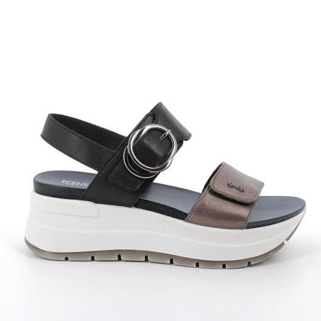 SANDALO CON ZEPPA IGI&CO DONNA FIO.BO.OME/NAPP BRONZO/NERO 7677600