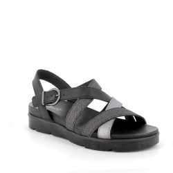 SANDALO iGI&CO DONNA  NAP.SO/NAB.MAMB NERO/ACCIAIO 7668800
